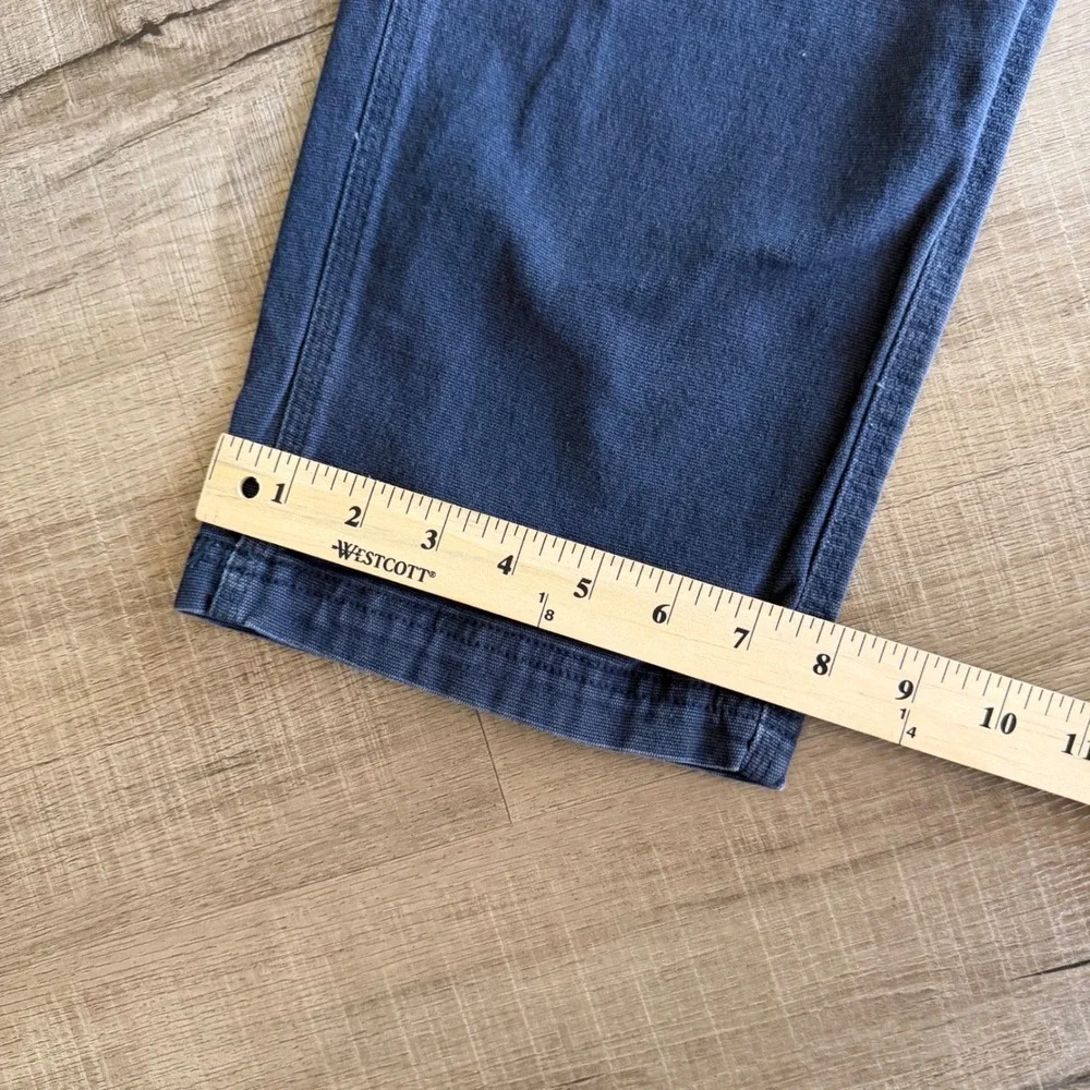 CAT Caterpillar Mens 32x30 Navy Blue Canvas Work Pants Straight Leg Stretch